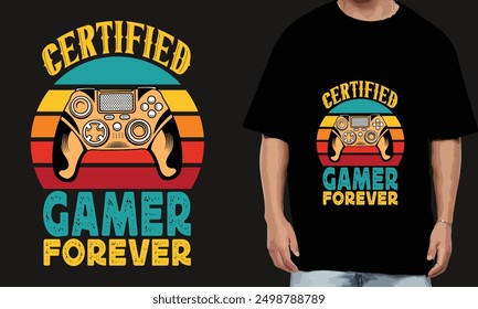 modern minimalist gaming retro vintage t shirt design collection 