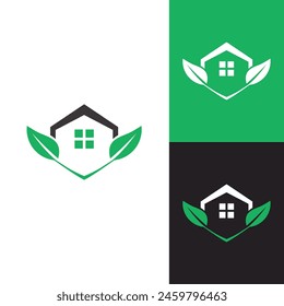 Modern Minimalist Garden House Logo for Landscaping, Lawn Care Business, Company, Dealer, etc. 