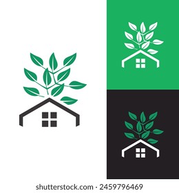 Modern Minimalist Garden House Logo for Landscaping, Lawn Care Business, Company, Dealer, etc. 