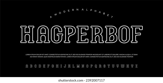 a modern minimalist geometric font typeface design