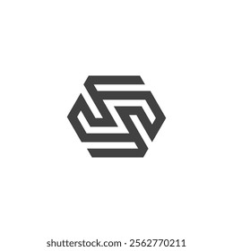 modern and minimalist geometric s logo