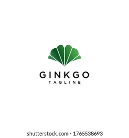 Vorlage für das moderne minimalistische Ginkgo-Leaf-Logo