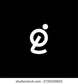 Moderno minimalista GL ou logotipo monograma LG com um estilo de arte de linha circular e elemento de ponto. Inicial branca profissional para start-up de tecnologia, agência de criação ou identidade de aplicativo. Ícone de vetor elegante.