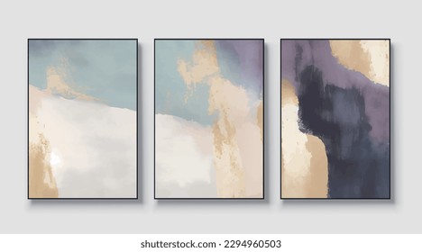 Modern minimalist gold texture vector pattern, abstract art painting.
