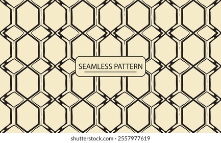 Modern Minimalist Golden Hexagonal Pattern Design for Wallpaper and Textiles 