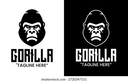 A modern minimalist gorilla logo created for conservation campaigns and environmental awareness branding.