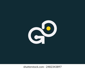 Modern Minimalist GP or PG Monogram Logo Design