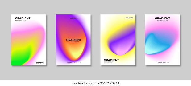 Design moderno e minimalista de poster gradiente ou tampa
