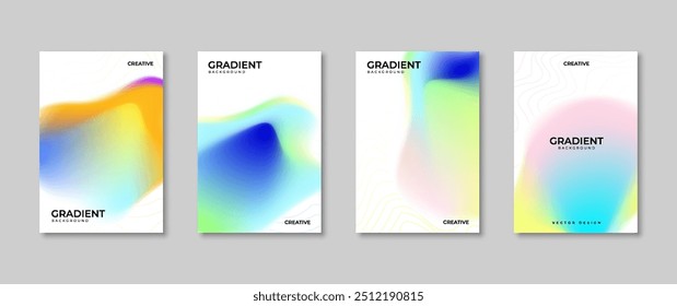 Modern and minimalist gradient poster or cover design