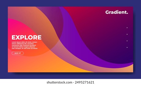 Modern and minimalist gradient website background design