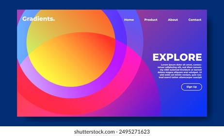 Diseño moderno y minimalista de fondo de Sitio web degradado