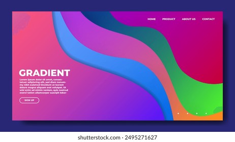 Modern and minimalist gradient website background design