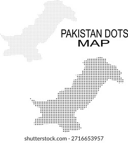  Concepto gráfico minimalista moderno que presenta el contorno geopolítico de Pakistán, diseñado intrincadamente utilizando un patrón de puntos único para una visualización clara