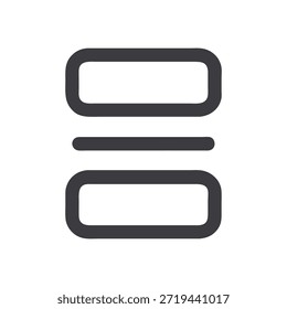 Un gráfico moderno y minimalista de rectángulos grises apilados sobre un fondo blanco utilizando Formas planas simples y una composición equilibrada.