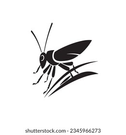 Modern Minimalist Grasshopper Logo Design