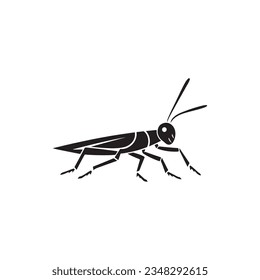 Modern Minimalist Grasshopper Logo Design