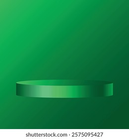 Modern Minimalist Green 3D Display Template – Editable Scalable Vector Illustration for Branding, Presentations, and Creative Design Projects