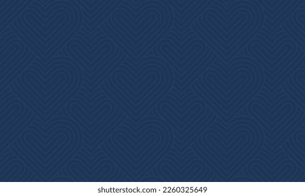 Modern and minimalist heart pattern background with red heart lines. Printable vector container background for Valentine's Day.