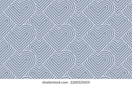 Fondo cardiaco moderno y minimalista con líneas rojas. Fondo de contenedor vectorial imprimible para el Día de San Valentín.
