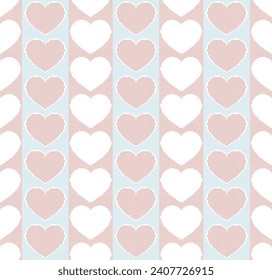 Modern and minimalist heart pattern background with red heart lines. Printable vector container background for Valentine's Day.