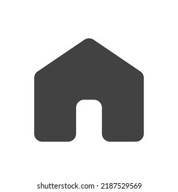 Modern and minimalist home eps 10 vector icon. Dark gray or black symbol graphic design element for apps and websites. Concepts of home, house, main page, stay home and real estate.