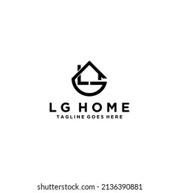 Tápalo de diseño del logotipo de la vivienda de GL, LG