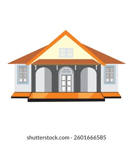 Modern minimalist house illustration. Suitable for property design, interior design, animation design, design for education and many of your best  projects.
