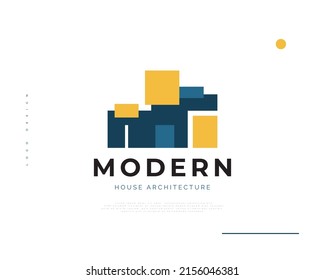 Modern and Minimalist House Logo Design for Real Estate Logo Industry. Elegant House Logo for Architecture or Construction Business Brand Identity