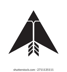 Icono minimalista moderno que representa el éxito futuro del vuelo