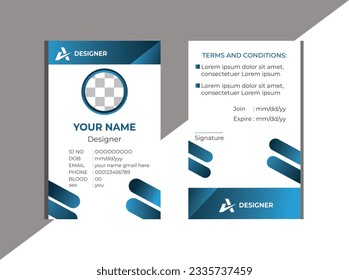 Modern and minimalist id card template | Creative id card design for your company employee
