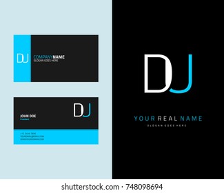 Modern minimalist initial D & U logo template vector