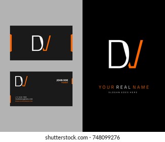 Modern minimalist initial D & V logo template vector