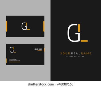 Modern minimalist initial G & L logo template vector