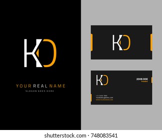 Modern minimalist initial K & D logo template vector