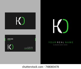 Modern minimalist initial K & O logo template vector