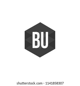 Modern and minimalist Initial Letter BU Logo Template Design