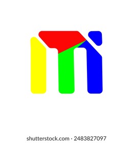 Letra inicial moderna y minimalista MTI o logotipo de monograma. Logotipo para logotipo de empresa o logotipo de empresa