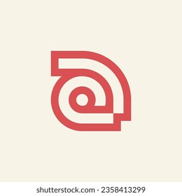 Modern and minimalist initial letter QA or AQ monogram logo