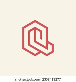 Modernes, minimalistisches Logo für den Anfangsbuchstaben QL oder LQ