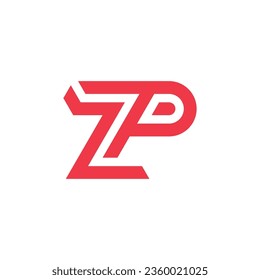 Modern and minimalist initial letter ZP or PZ monogram logo