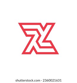 Modern and minimalist initial letter ZY or YZ monogram logo