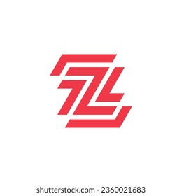 Letras iniciales modernas y minimalistas con logotipo en monograma ZZ o 2Z