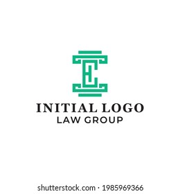 Modern And Minimalist Initial Logo Design For Law Firm Group