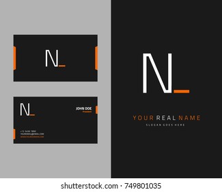 Modern minimalist initial N & L logo template vector