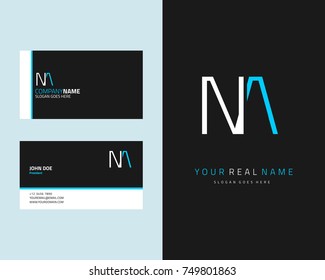 Modern minimalist initial N & A logo template vector