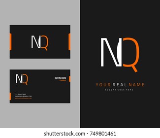 Modern minimalist initial N & Q logo template vector