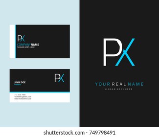Modern minimalist initial P & X logo template vector