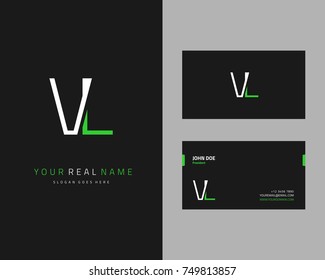 Modern minimalist initial V & L logo template vector