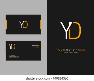Modern minimalist initial Y & D logo template vector