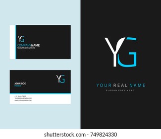 Modern minimalist initial Y & G logo template vector